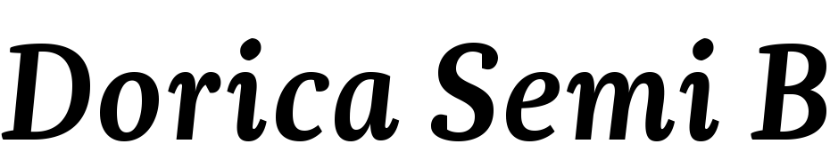 Dorica Semi Bold Italic Font Download Free